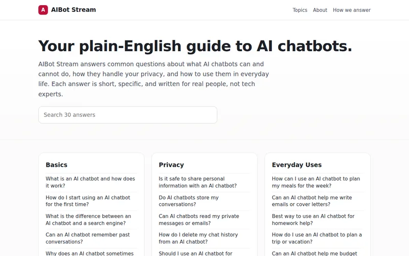 Home page of AIBot Stream