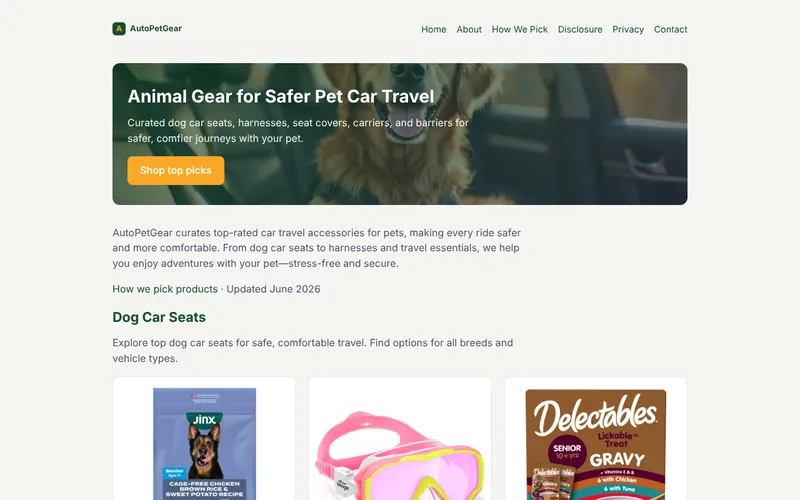 Home page of AutoPetGear