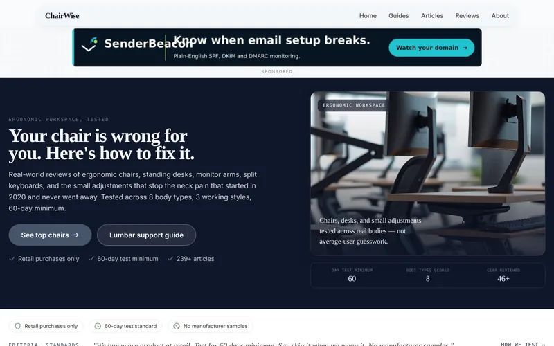 Home page of ChairWise