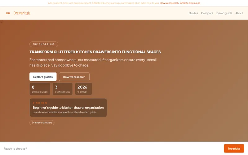 Home page of Drawerlogic