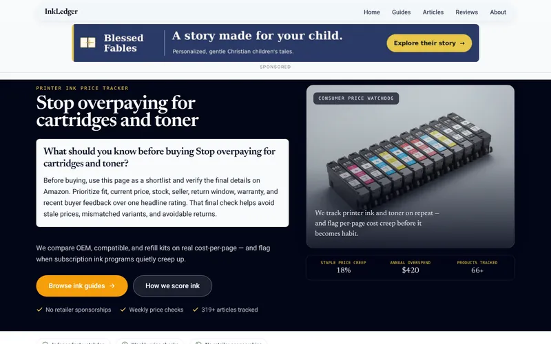 Home page of InkLedger