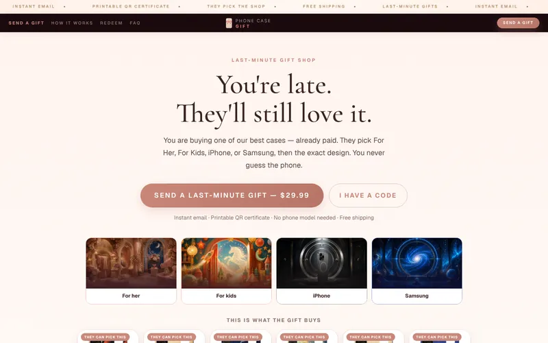 Home page of Phone Case Gift
