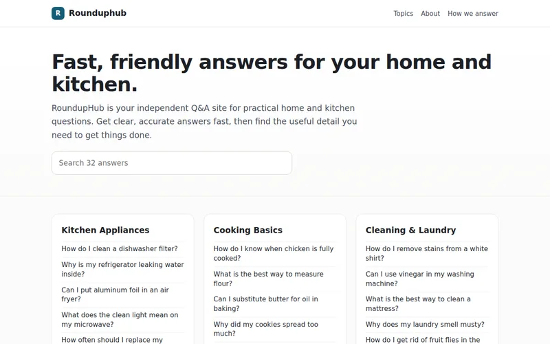 Home page of Rounduphub