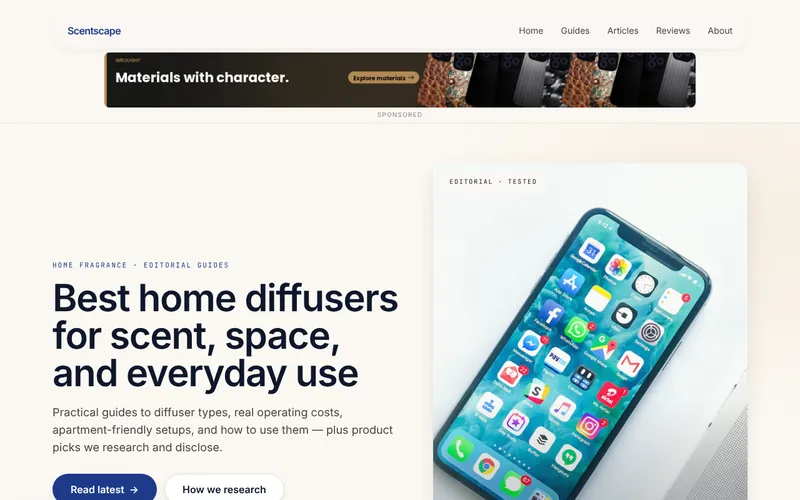 Home page of Scentscape