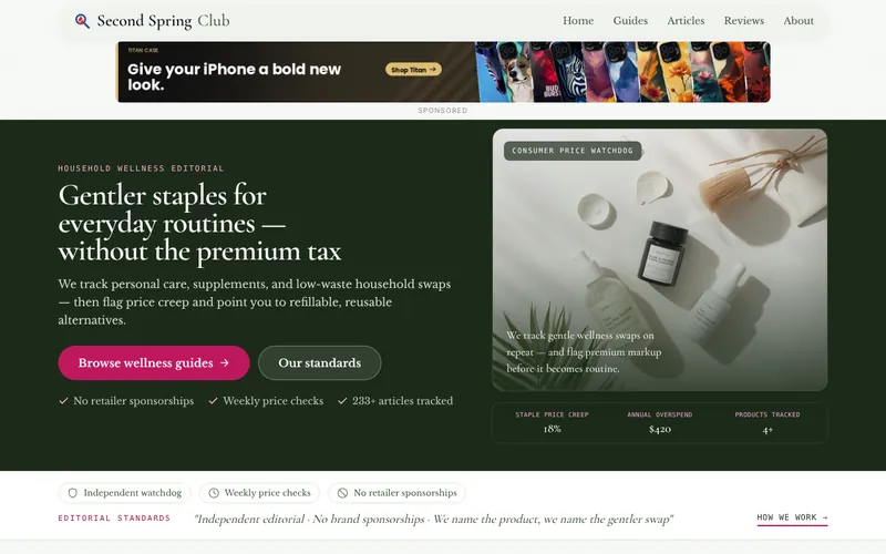 Home page of Second Spring Club